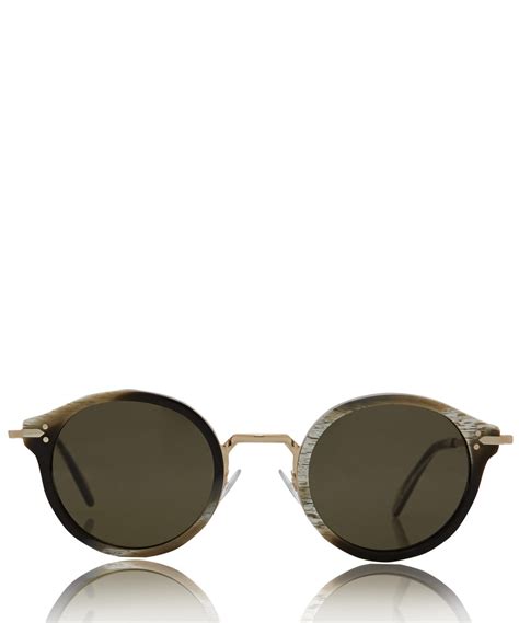 celine round acetate sunglasses green